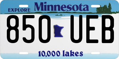 MN license plate 850UEB