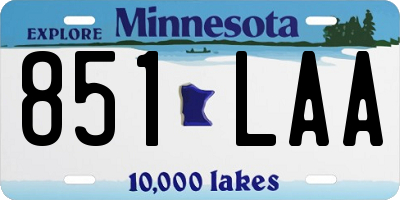 MN license plate 851LAA