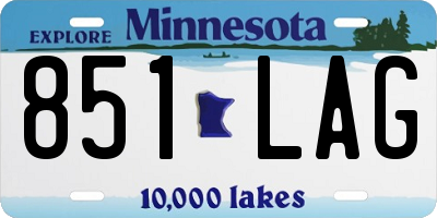 MN license plate 851LAG