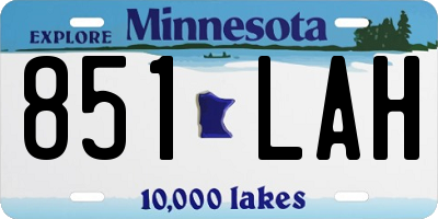 MN license plate 851LAH