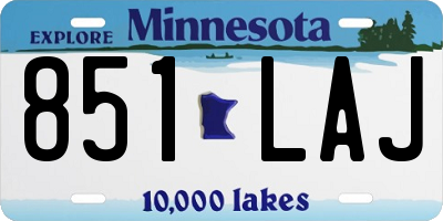 MN license plate 851LAJ