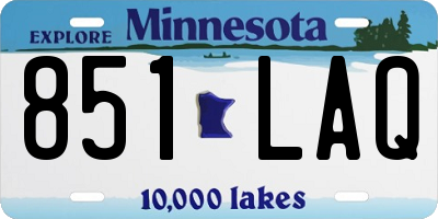 MN license plate 851LAQ