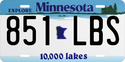 MN license plate 851LBS