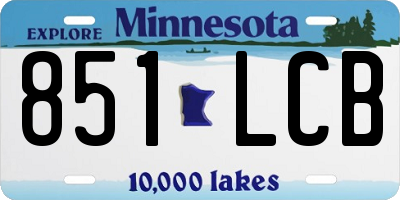 MN license plate 851LCB