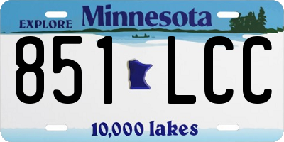 MN license plate 851LCC