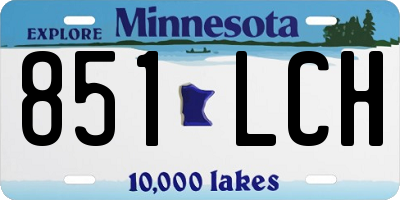 MN license plate 851LCH