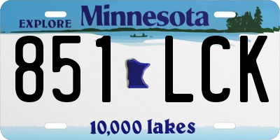 MN license plate 851LCK