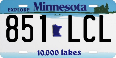 MN license plate 851LCL