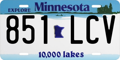 MN license plate 851LCV