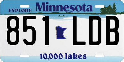 MN license plate 851LDB