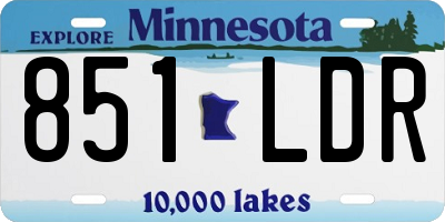 MN license plate 851LDR
