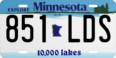 MN license plate 851LDS