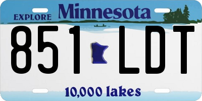 MN license plate 851LDT