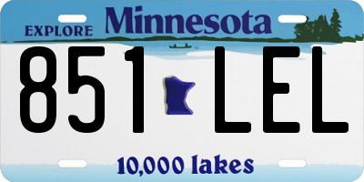 MN license plate 851LEL
