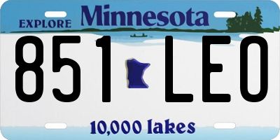 MN license plate 851LEO
