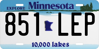 MN license plate 851LEP