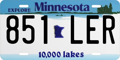 MN license plate 851LER