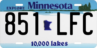 MN license plate 851LFC