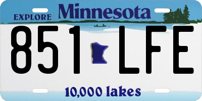 MN license plate 851LFE
