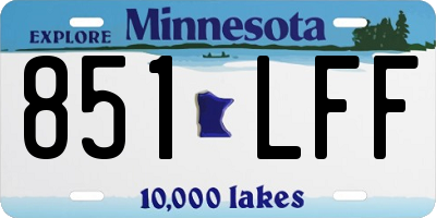 MN license plate 851LFF