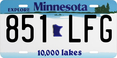 MN license plate 851LFG