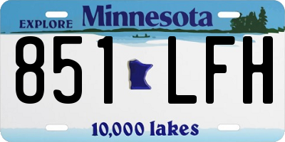 MN license plate 851LFH