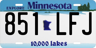 MN license plate 851LFJ