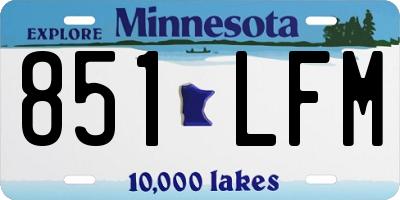 MN license plate 851LFM
