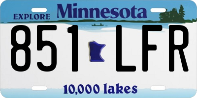 MN license plate 851LFR