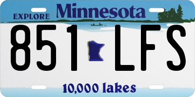 MN license plate 851LFS