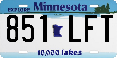 MN license plate 851LFT