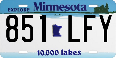 MN license plate 851LFY