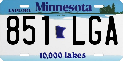 MN license plate 851LGA