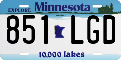 MN license plate 851LGD