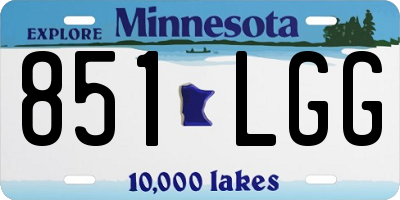 MN license plate 851LGG
