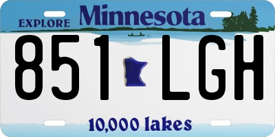 MN license plate 851LGH