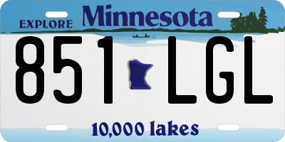 MN license plate 851LGL