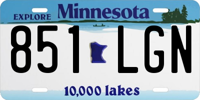 MN license plate 851LGN