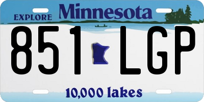 MN license plate 851LGP