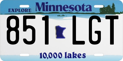 MN license plate 851LGT