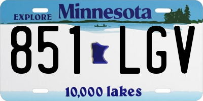 MN license plate 851LGV