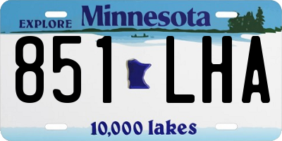 MN license plate 851LHA
