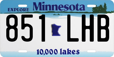 MN license plate 851LHB