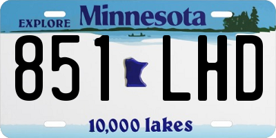 MN license plate 851LHD