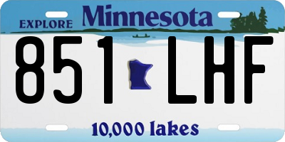 MN license plate 851LHF