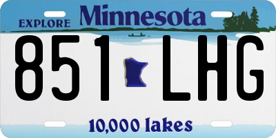 MN license plate 851LHG