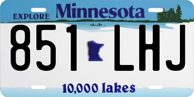 MN license plate 851LHJ