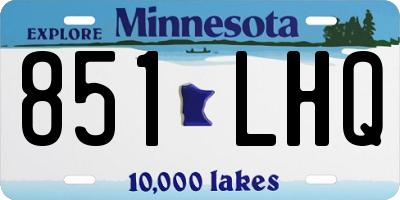 MN license plate 851LHQ