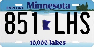 MN license plate 851LHS