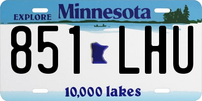 MN license plate 851LHU